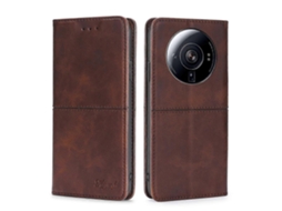 Capa De Couro Com Flip Horizontal Magnética Com Textura De Vaca Para Xiaomi 12s Ultra
