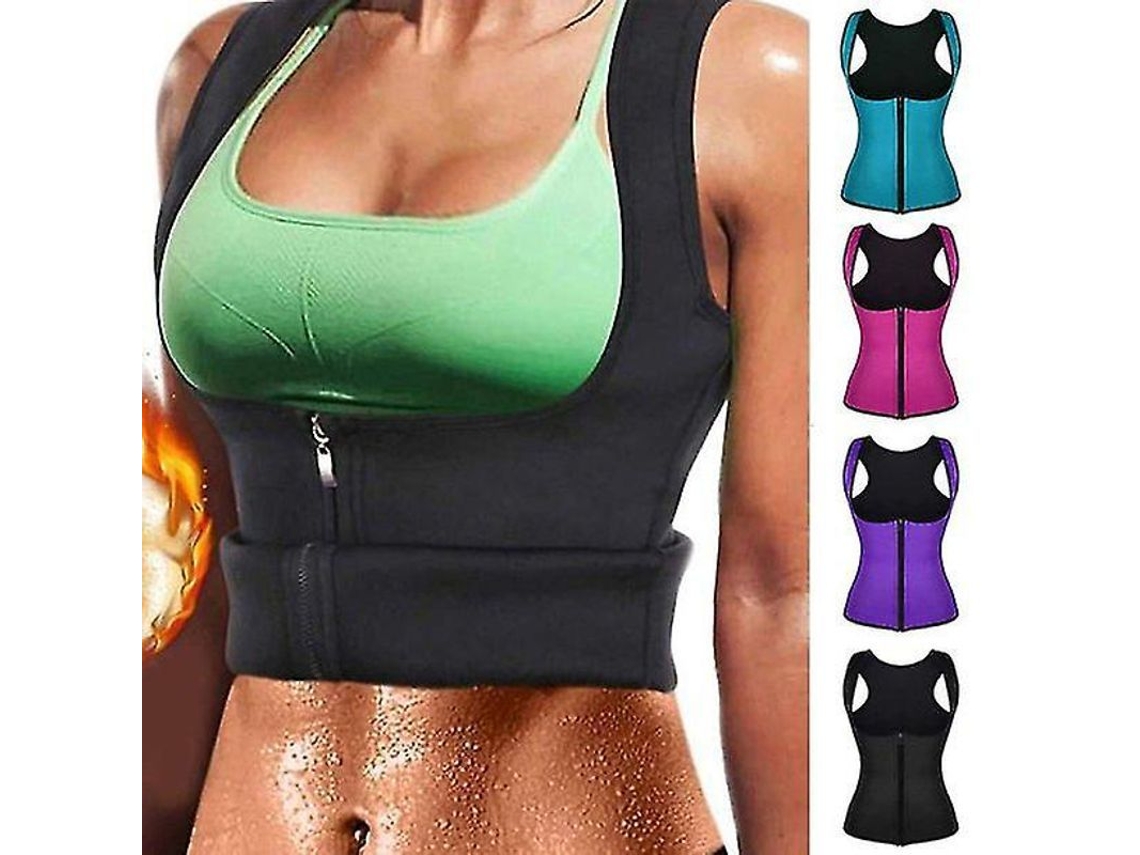 Colete esportivo feminino para treino, com ajuste de cintura, modelador de corpo, em neoprene, oferta 2026