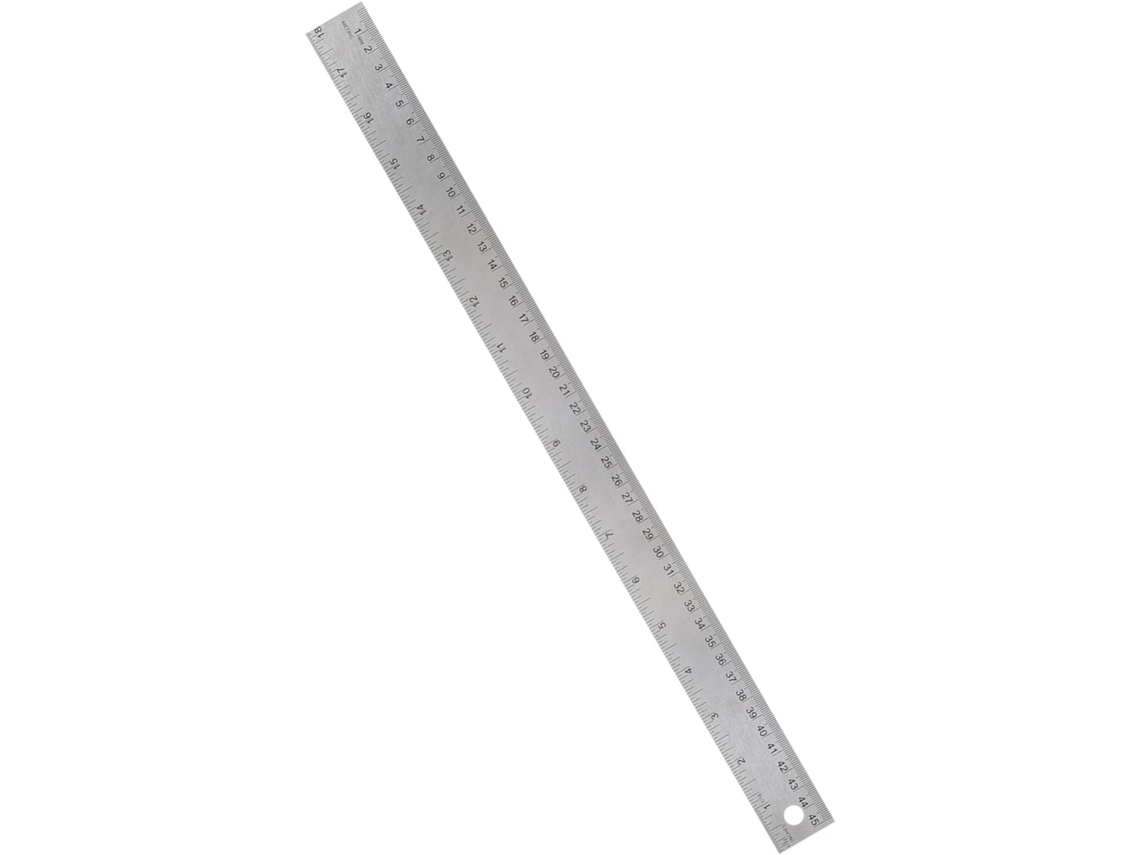 Lurelia Régua De Marcenaria Em Aço Inoxidável 45cm Com Base De Cortiça E Transparente Para Marcenaria