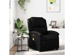 Vidaxl Poltrona De Massagem Reclinável Em Couro Sintético Preto