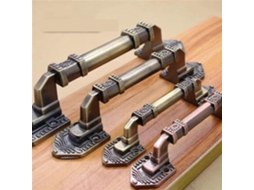 Puxador Longo Retrô Em Bronze, Estilo Chinês, Para Móveis De Cozinha, Gavetas, Armários E Guarda Roupas 1 Peça Cor