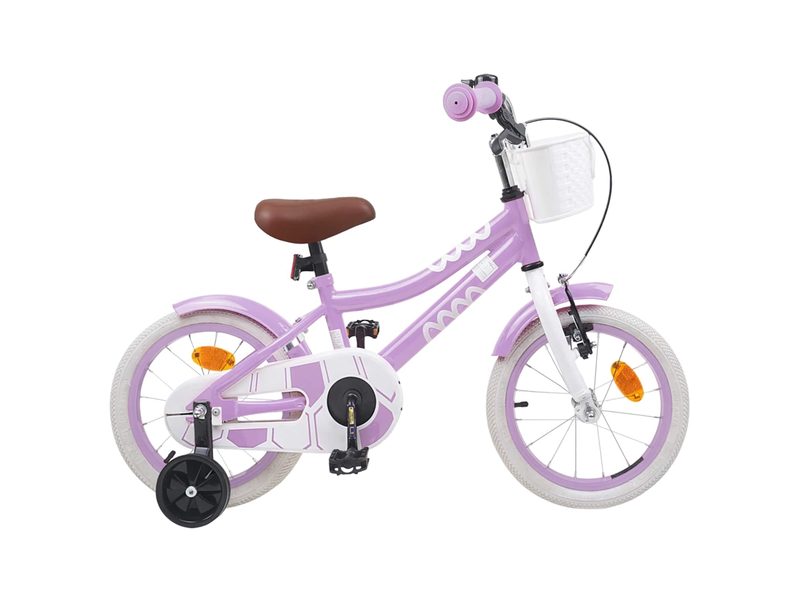 Vidaxl Bicicleta Infantil 14 Polegadas Para 3 A 5 Anos Roxo