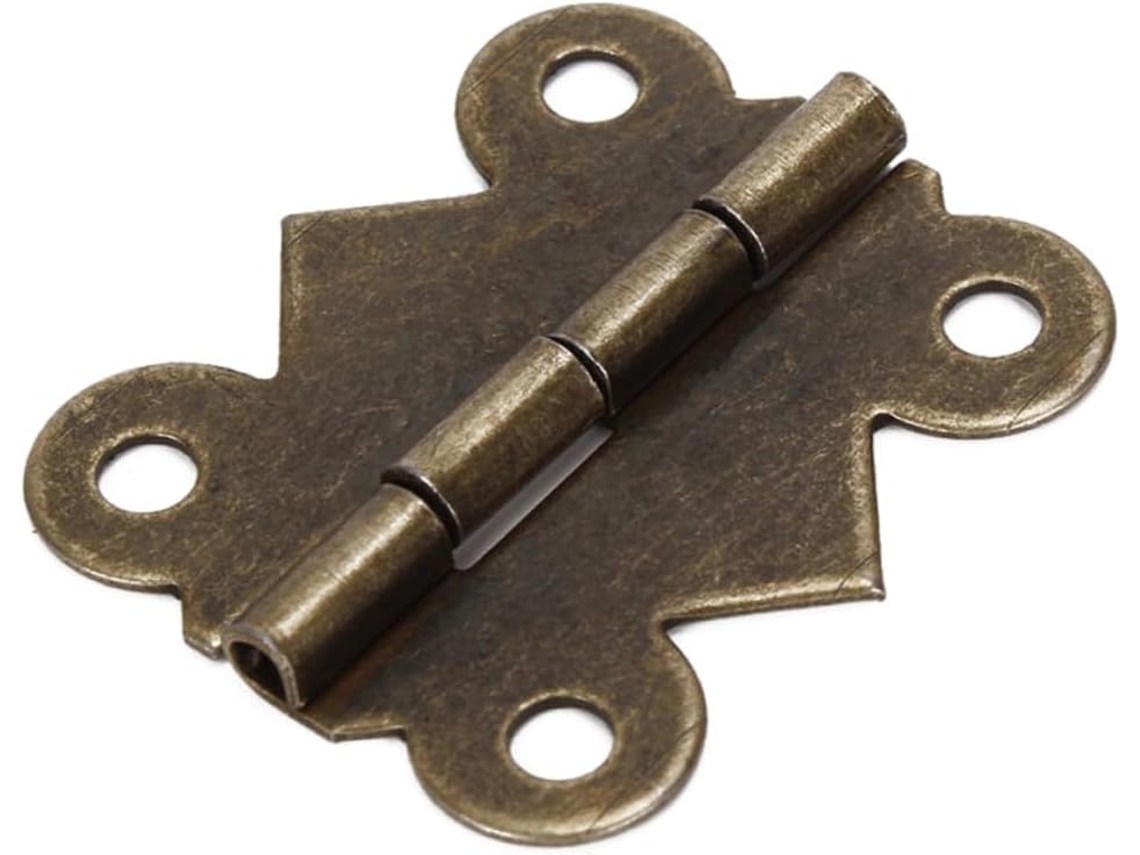 Dobradiças De Ferro Para Armário, Bronze, 2, 5x2cm, Vintage, 20 Peças, Mini Dobradiças Resistentes Para Portas E Gavetas