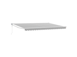 Toldo Retrátil Elétrico Antracite e Branco 4 X 2 M VIDAXL