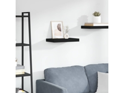 Vidaxl Prateleira De Parede Suspensa 40x23,5x3,8 Cm Mdf Preto
