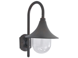 Vidaxl Candeeiro De Parede Para Jardim E27 42 Cm Alumínio Bronze