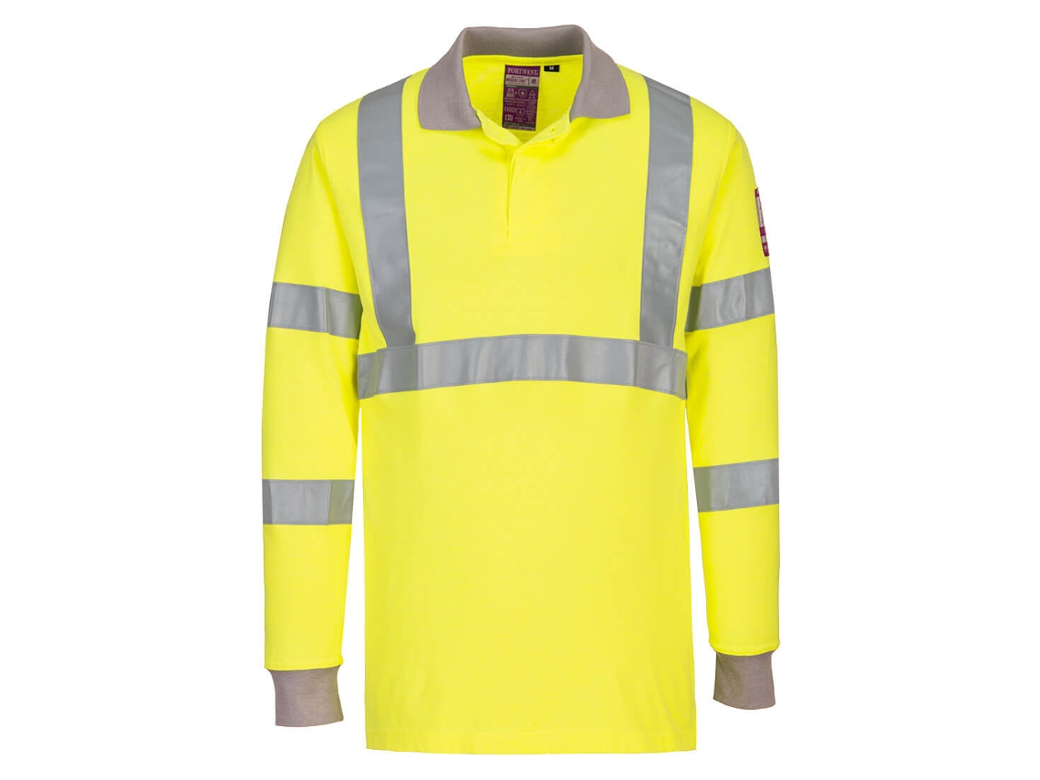 Polo Manga Longa Modaflame – Proteção Resistente A Chamas Amarelo / Xl