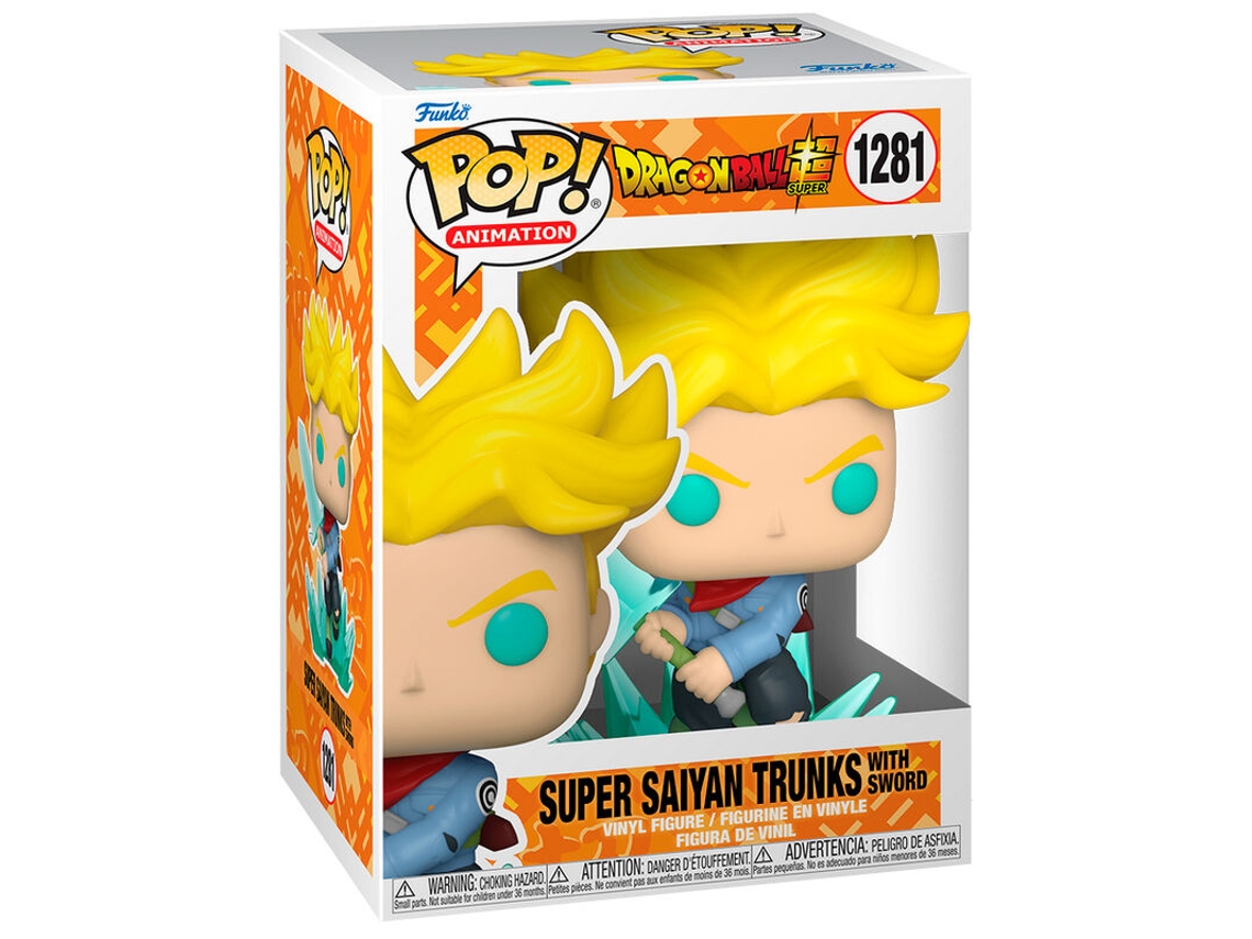 Figura Pop Dragon Ball Super Saiyan Trunks Com Espada