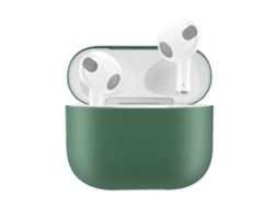 Camada Protetora de Silicone Sólido para Fones de Ouvido Airpods 3 GIECY (Verde Escuro)