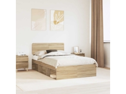 Vidaxl Estrutura Da Cama Com Cabeceira Sonoma 120 X 200 Cm