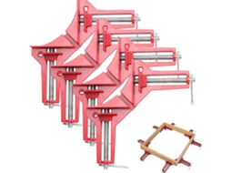 Conjunto De 4 Grampos Ângulo Reto 90 Graus Para Marcenaria