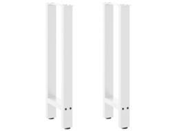 Vidaxl Pés De Mesa De Console , Brancos, 2 Peças, 38x(72-73) Cm, Aço