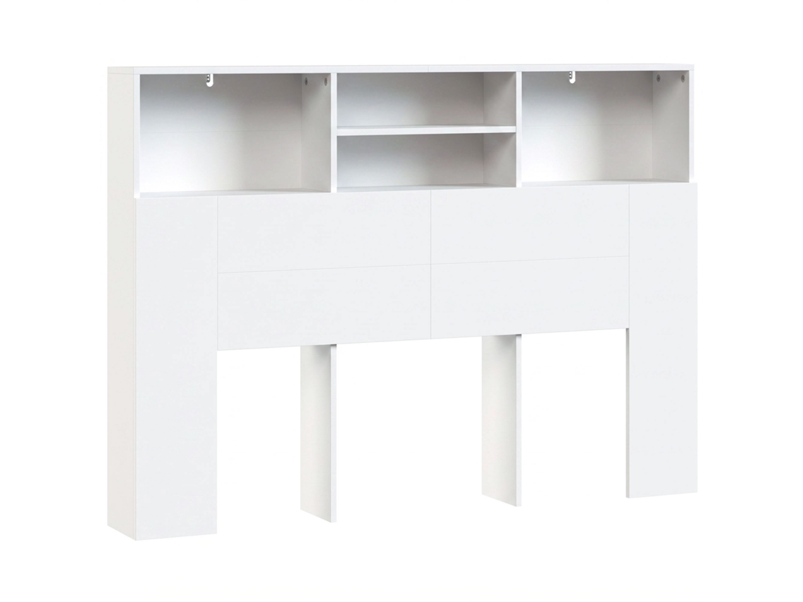 140 Cm Com Arrumação Cabeceira De Cama De, Branca