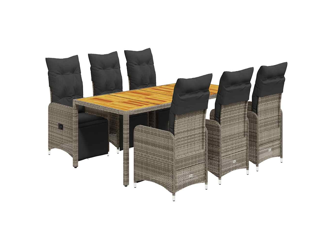 Bistro Set, Bistro Sets Vidaxl Cinzeto Rattan / Vime (190 X 90 X 75 Cm)