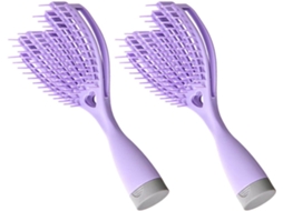 Conjunto De 2 Escovas Cabelo Volumizadoras E Autolimpantes Em Tpu Pp Para Cabelos Molhados Ou Secos, Portáteis Para