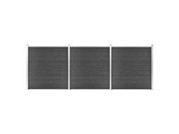Fence Panel, Fence Panels Vidaxl Preto Wpc (n/a)