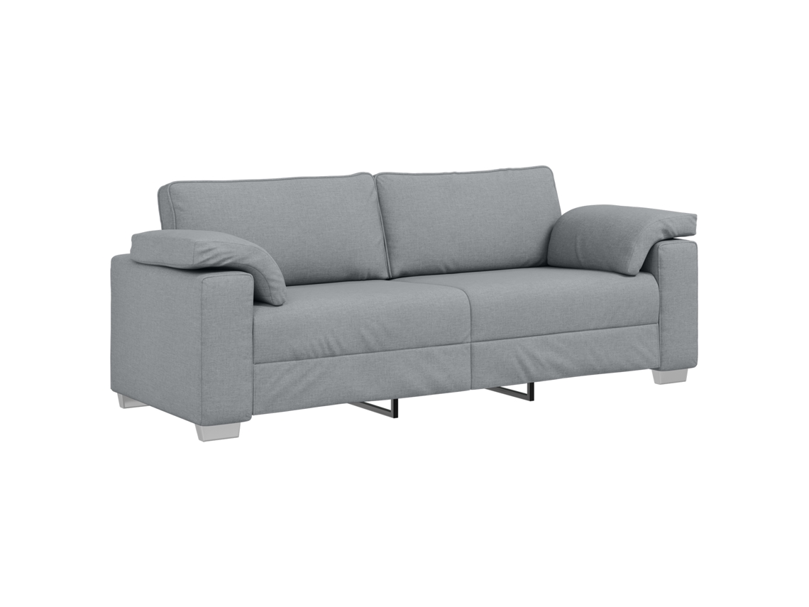 Conjunto 1 Sofá Vidaxl Cinzento Tecido (220 Cm)