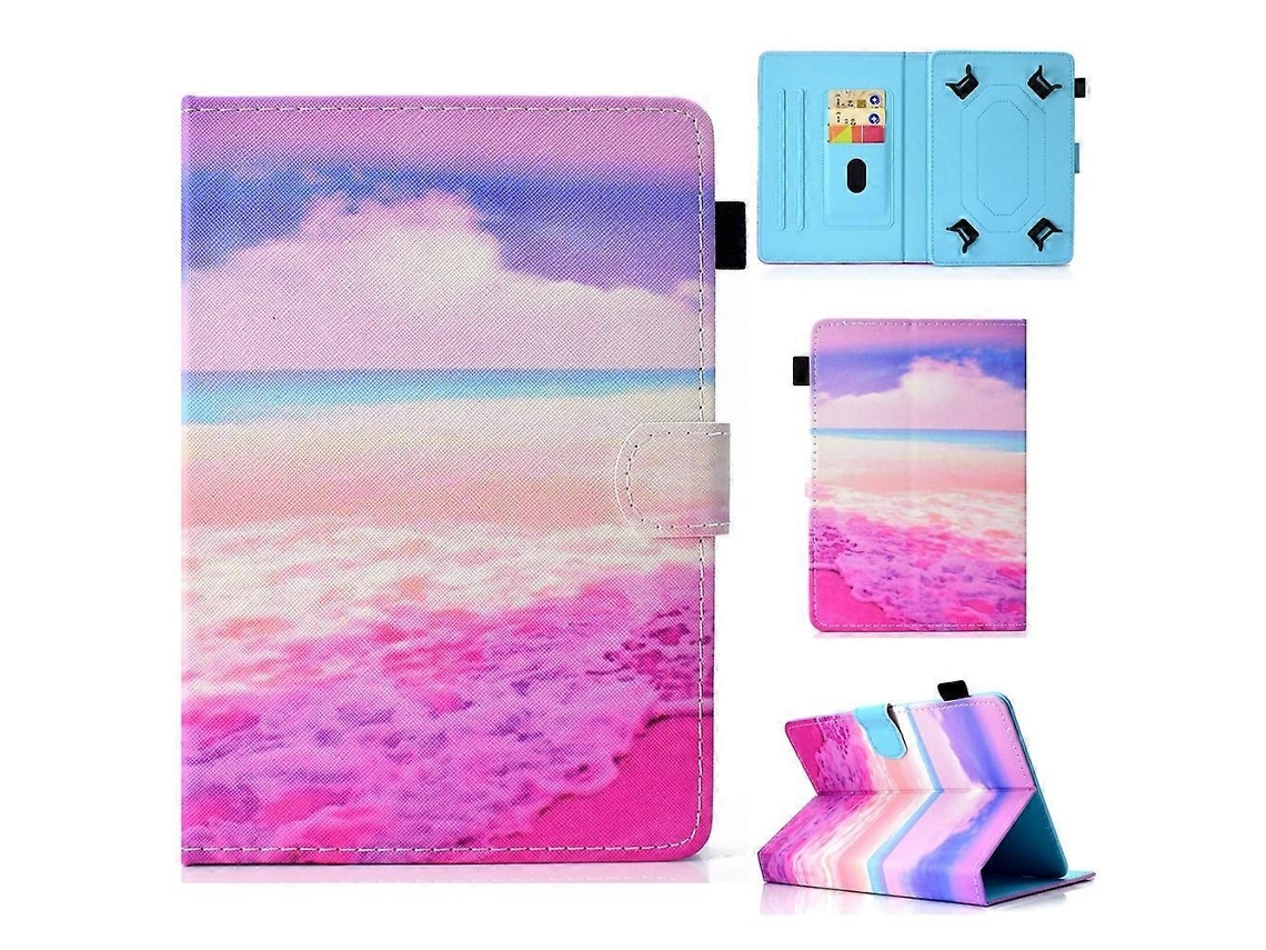 Capa de couro universal Webake com costura colorida para tablet