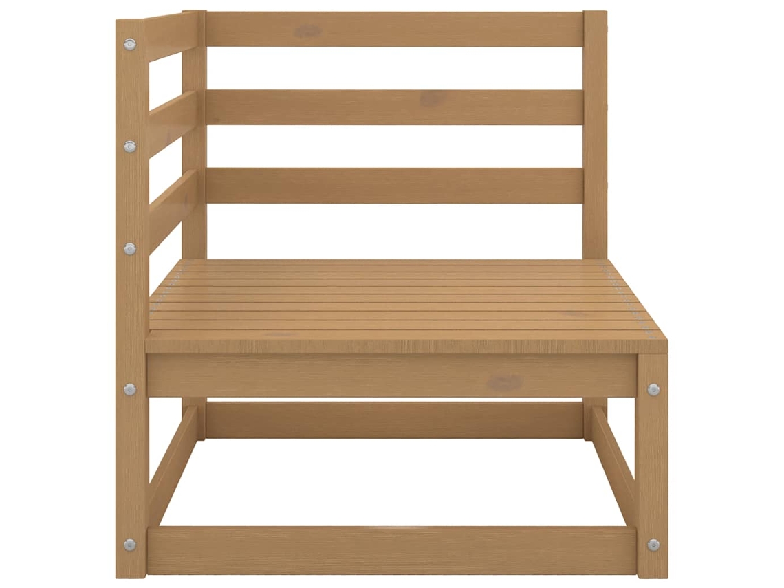 Maison Exclusive - 2pcs Conj Lounge Jardim C/ Almofadões Pinho Maciço Castanho-mel