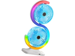 Ventilador De Pescoço Recarregável Com 5 Velocidades E Dobrável.