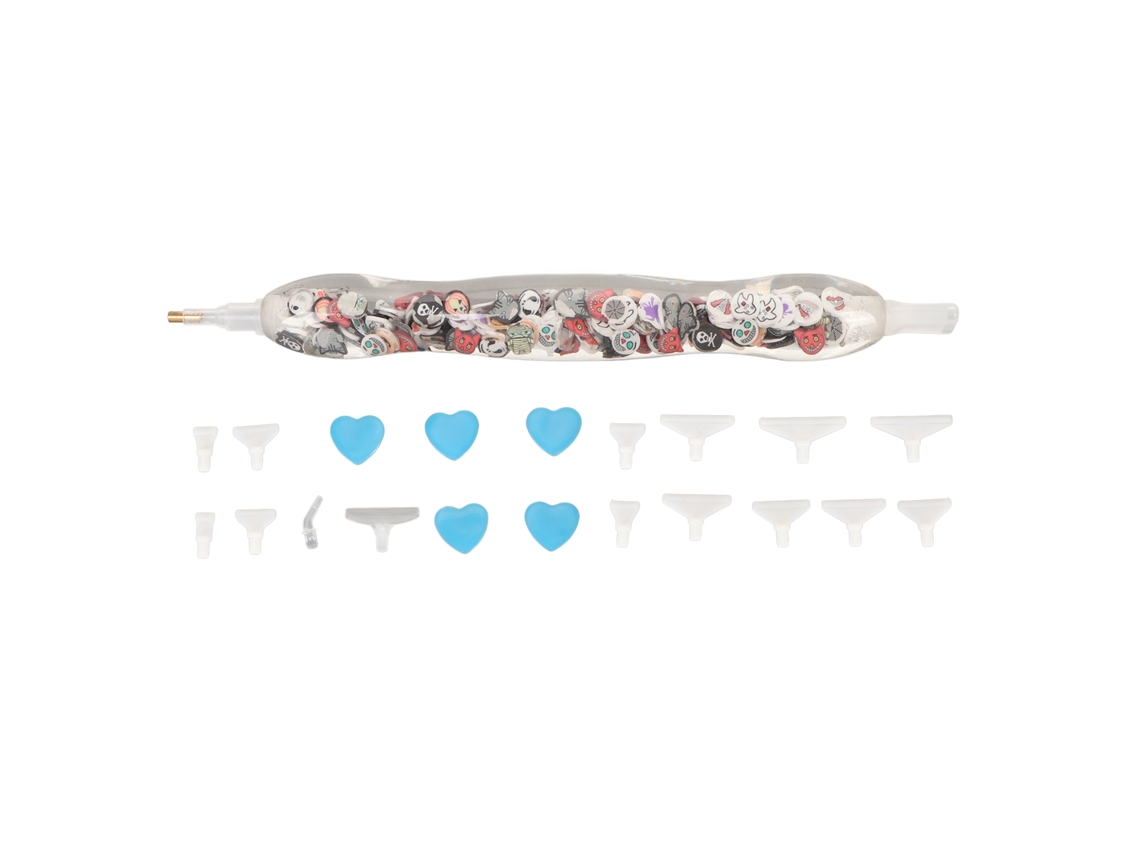 Kit de Caneta de Arte de Pintura com Strass 6.2in Resina Plástico Colorido para Presente Abóbora Fantasma