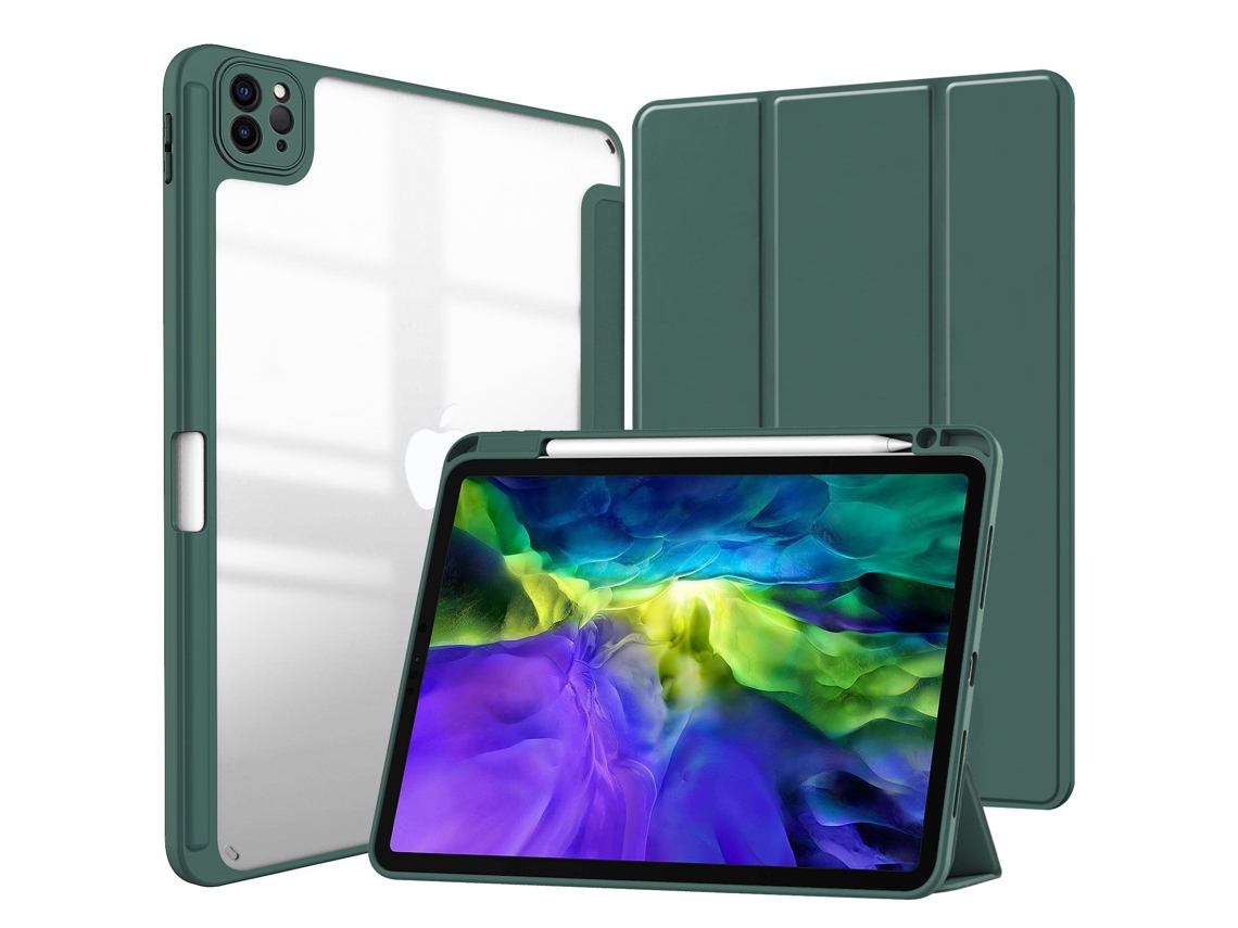 Capa PANOONA 2025 iPad Pro A3360/A3361/A3362/A2925/A2926/A3007, transparente verde escuro (13 polegadas)