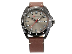 Reloj De Pulsera De Aleación Dial Redondo Analógico Con Fecha Cuarzo Negro Y Gris