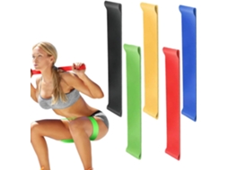 Faixas Elásticas Para Exercícios 5 Unidades | Acessório Profissional Pilates, Fitness Indoor, Reabilitação