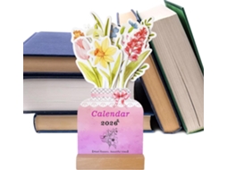 Calendário De Mesa Floral 2026 Planejador Mensal Para Com 12