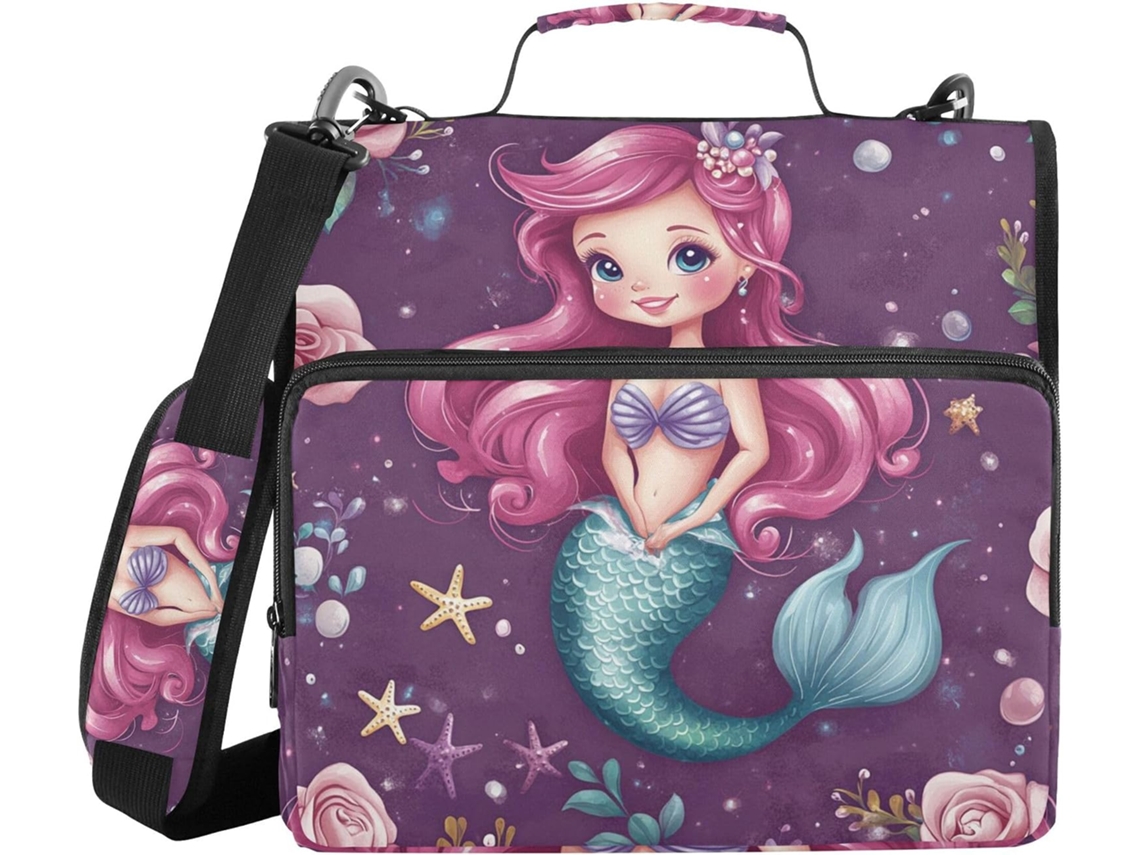 Pasta Organizadora Com Alça, Fácil De Transportar, 3, 8cm 1, 5 Polegadas, 3 Bolsos Lápis Em Formato De Sino, Pasta