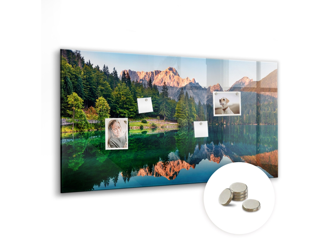 Quadro Magnético De Parede Paisagem De Lago Para O Escritório Espelharte (120x60 Cm)