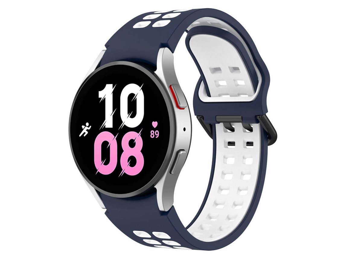 Pulseira de Silicone com Furos para Samsung Galaxy Watch 3/4/5/6/7/fe, Esportiva, Duas Cores CHABERLU
