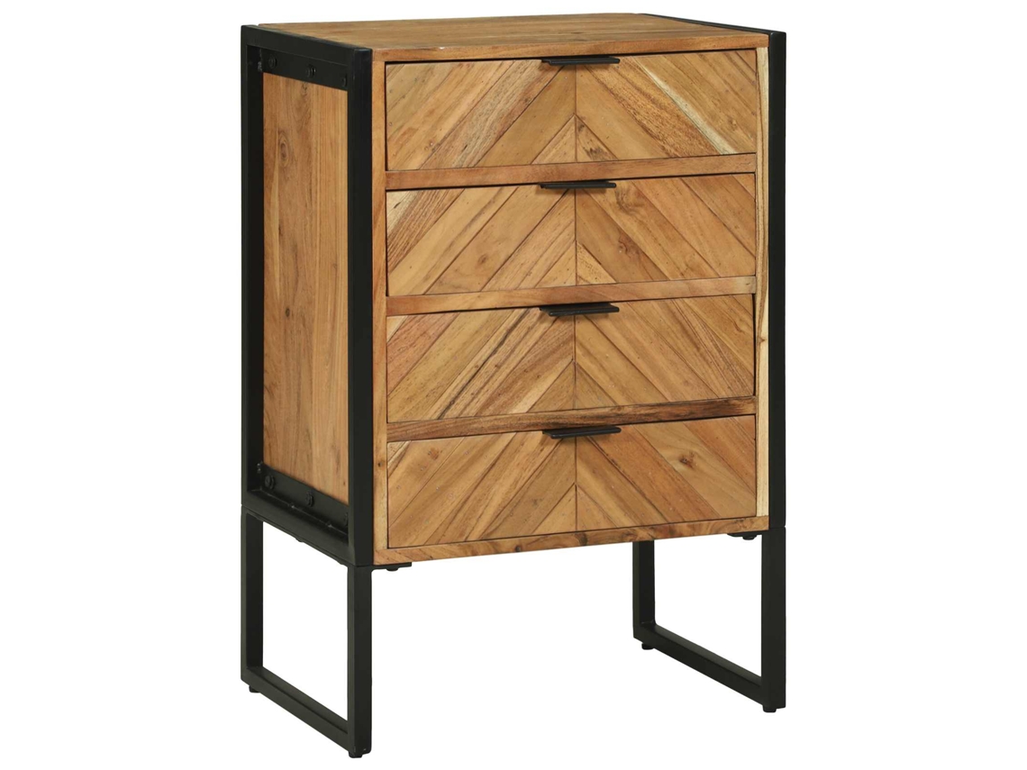 Vidaxl Buffet 50 X 35 X 75 Cm Madeira De Acácia Maciça