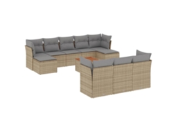 Garden Sofa Set, Garden Sofa Sets Vidaxl Bege Rattan / Vime (n/a)