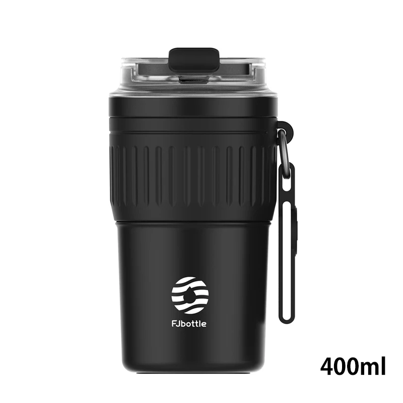 (preta, 400ml) Garrafa Térmica De Aço Inoxidável Para Café, Portátil, Com Alça De Transporte, À Prova De Vazamentos, Ideal Para Viagens.
