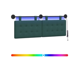 Conjunto 1 Cabeceira De Quarto Vidaxl Verde Tecido (130 X 55 X 5 Cm)