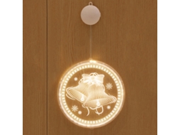 Enfeite de Natal Luzes Led Iluminam Letras Plásticas Brancas Branco