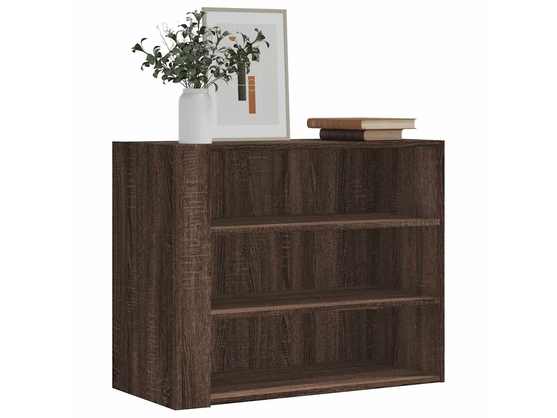 Vidaxl Armário Parede 75x35x60 Cm Derivados Madeira Carvalho Castanho