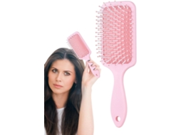 Escova Quadrada De Cabelo Profissional Com Cerdas Macias E Flexíveis