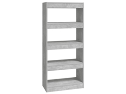 Book Cabinet, Book Cabinets Vidaxl Cinzeto Madeira Processada (n/a)