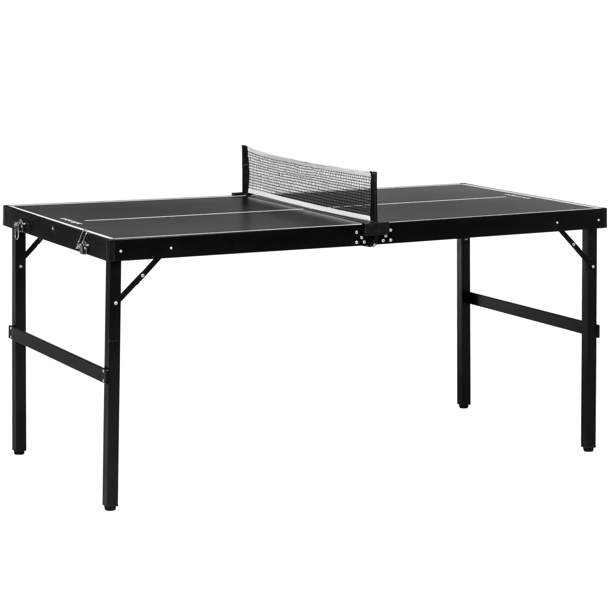 Mesa de Ping Pong Dobrável SPORTNOW (152 x 76 x 72 cm - Preto)