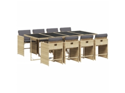 Garden Dining Set, Garden Dining Sets Vidaxl Bege Rattan / Vime (n/a)