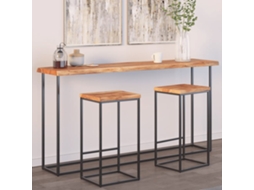 Vidaxl Tampo De Mesa Retangular Borda Viva 180x40x2,5 Cm Acácia Maciça