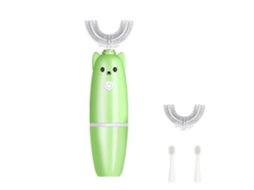 Conjunto De Escova De Dentes Elétrica Infantil Em Formato De U Com Desenho Animado, Ferramenta Portátil Para Limpeza Dos Dentes.