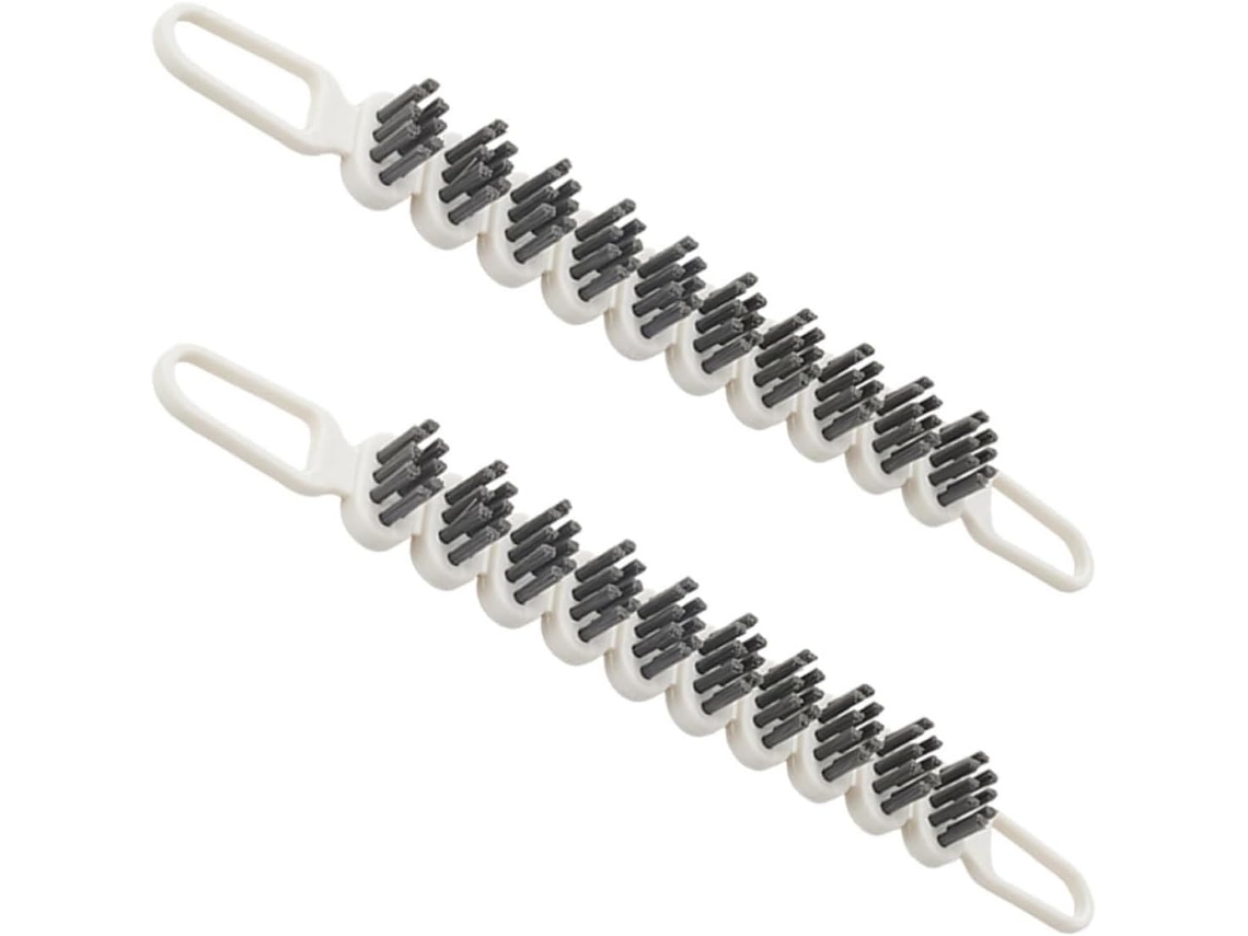 Conjunto De 2 Escovas Limpeza Pequenas Em Pe, Flexíveis E Multiuso, Para Poeira E Cantos Difíceis