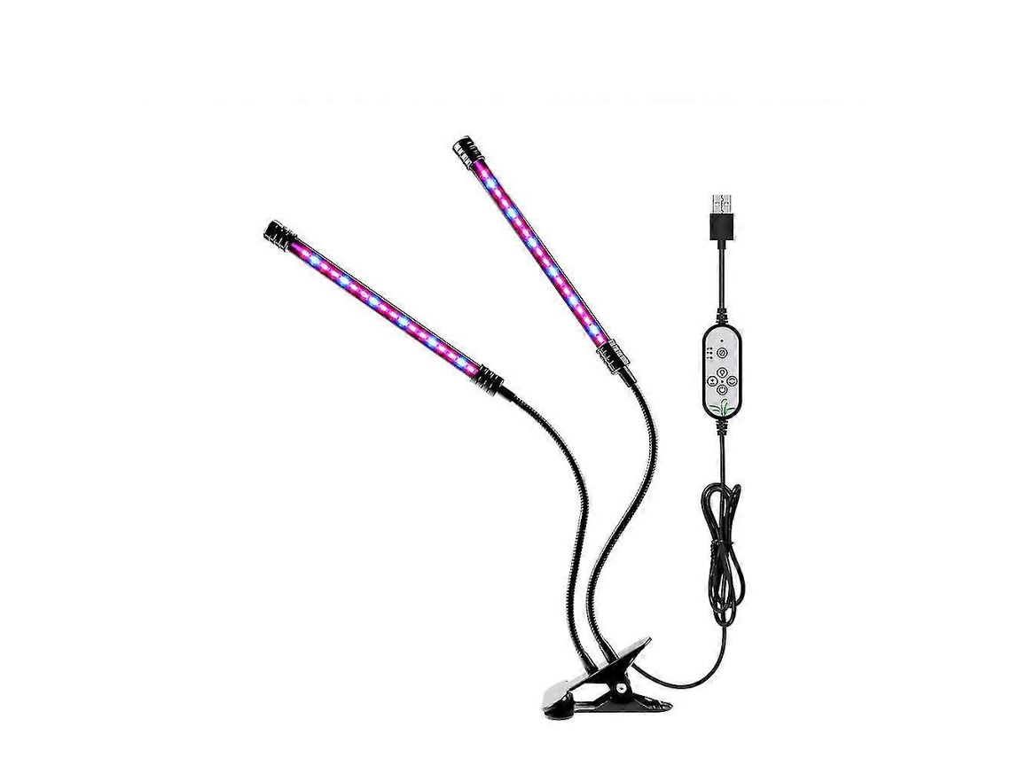 Lâmpada De Cultivo Led 30w Com 80 Leds, Espectro Completo, 4 Cabeças De Luz Com Timer, Compatível Com Jardinagem.