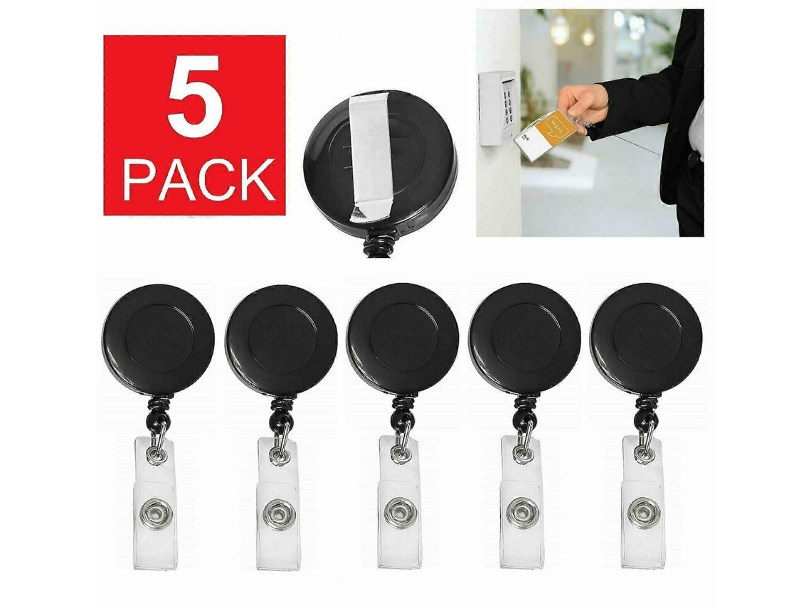 Conjunto de 5 Chaveiros Retráteis com Fecho pressão para crachás GOKOCO