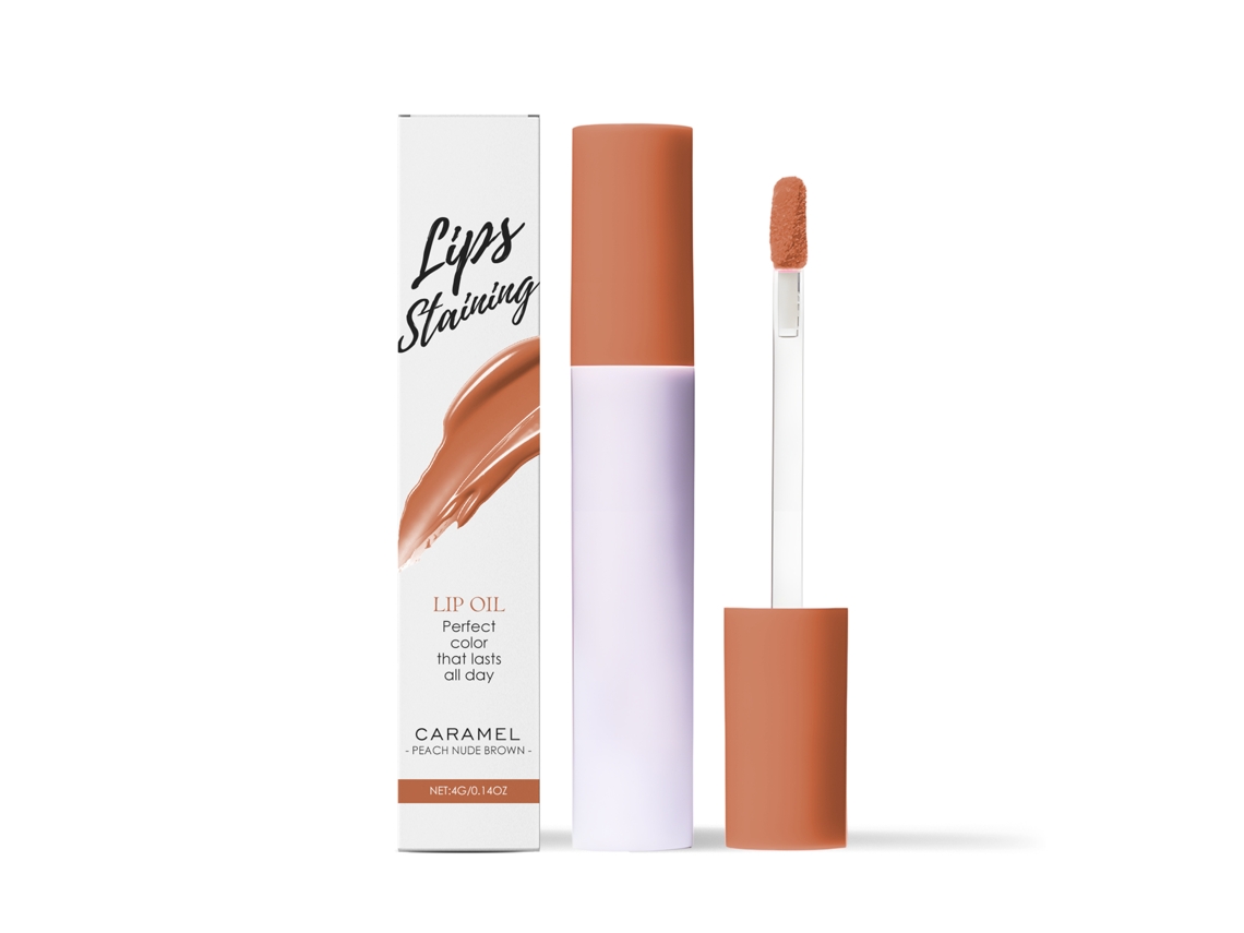 Brilho Labial Mirror Caramel, Hidratação e Brilho Intenso, da Linha LAXISCREED