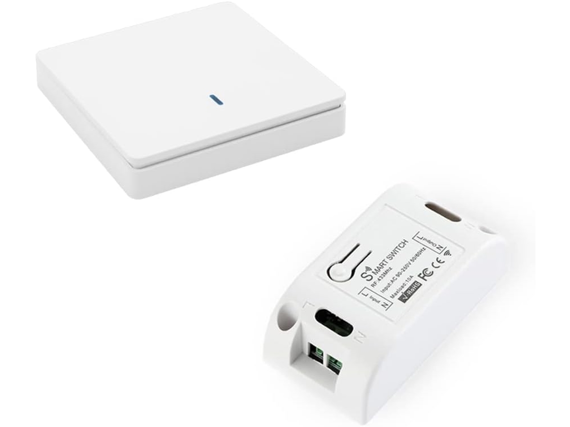 Interruptor De Luz Inteligente Sem Fio 433mhz, Controle De Iluminação, Interruptor Inteligente Ac 90-250v 10a, Módulo 1w