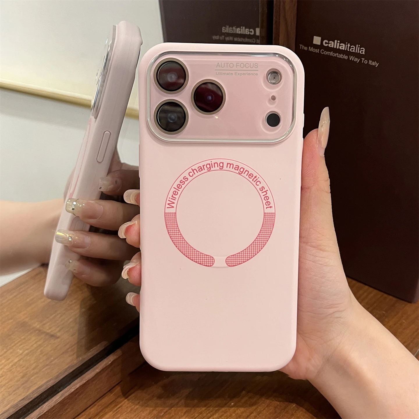Capa Protetora De Silicone Líquido Para Lente Da Câmera (iphone 14 Pro Max Rosa)